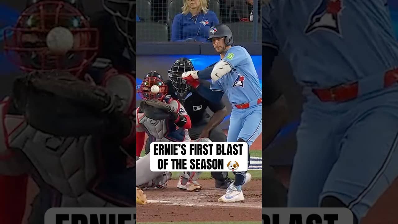 Ernie Clement put some BARK into his first home run of the season π£οΈπΆ #MLB #BlueJays