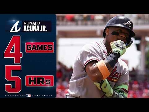 Ronald Acuña Jr. mashes FIVE HOME RUNS in FOUR GAMES! 🤯💥| MLB Highlights