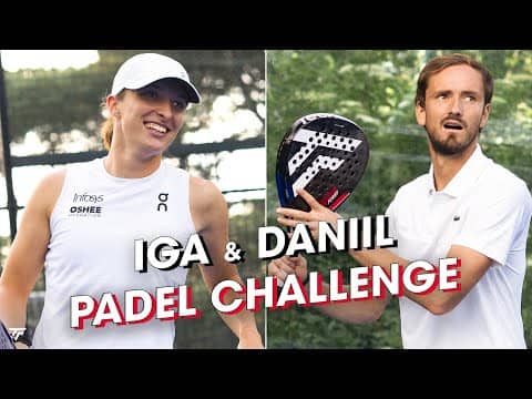 TECNIFIBRE | Iga Swiatek & Daniil Medvedev take on pro padel players!