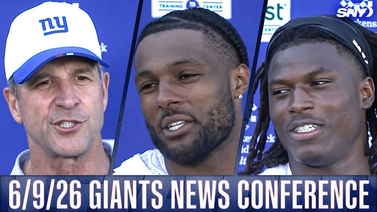John Harbaugh, Kayvon Thibodeaux, Arvell Reese talk excitement for Giants defensive core in '26