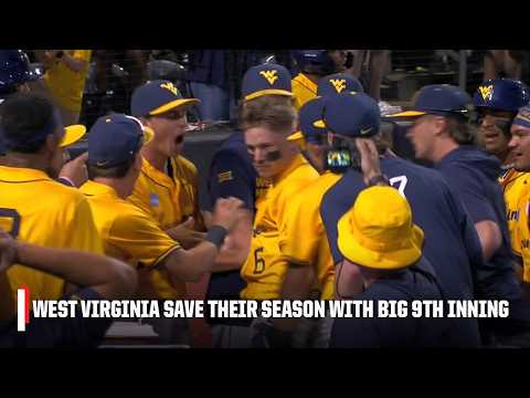 MORGANTOWN MADNESS‼️ West Virginia's 5-run 9th inning forces a Game 2 vs. Kentucky 🔥