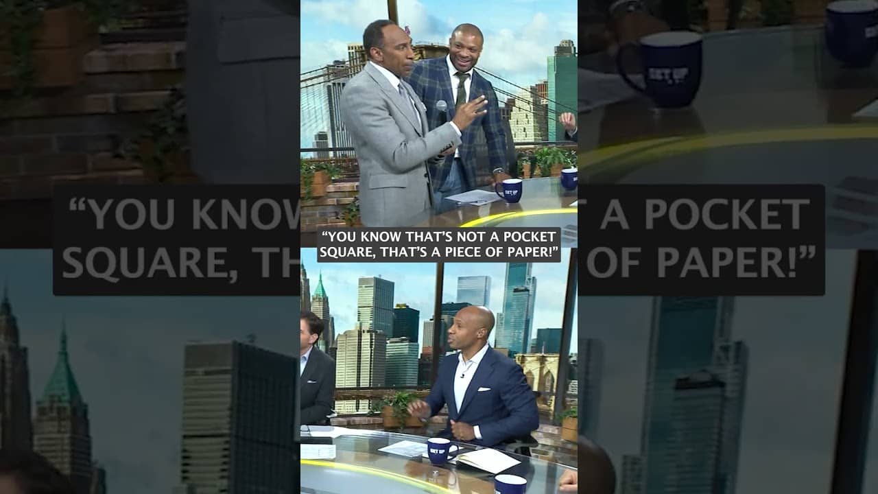 Stephen A. coming in HOT on JWill's pocket square š