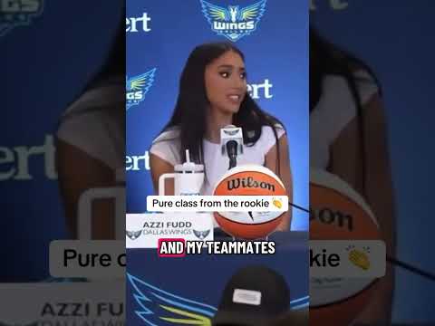 Azzi Fudd made sure to thank the Dallas Wings staff and teammates after her first press conference š