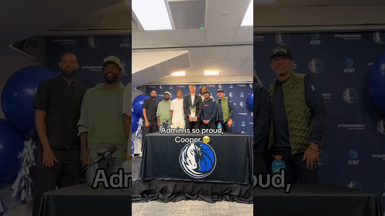 We swear these are happy tears 🥲 #dallasmavericks #cooperflagg #rookieoftheyear