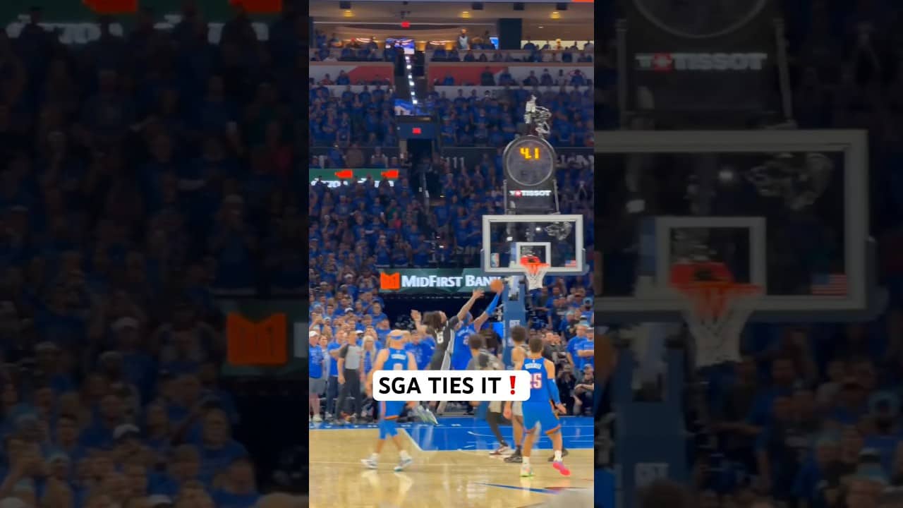 SGA ties the game off the Iverson cut!