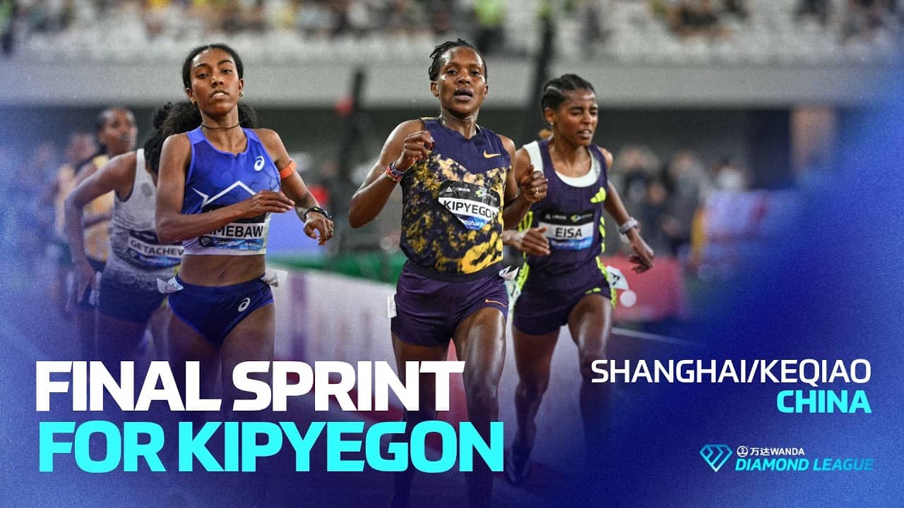 Kipyegon holds on in tight 5000m finish to win in Shanghai | Wanda Diamond League