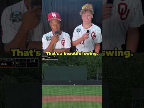 Oklahoma baseball reacts to Dayton Tockey's walk-off vs. Georgia Tech in regionals 💥 #shorts