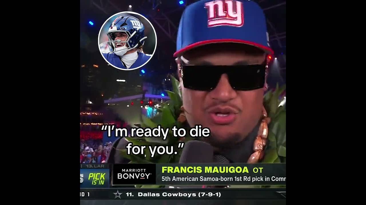Francis Mauigoa’s message to Jaxson Dart 💙