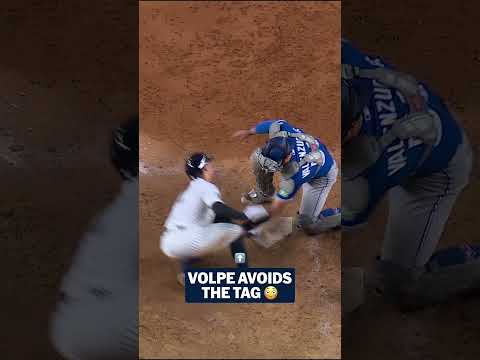 Anthony Volpe gets around the catcher with an amazing slide π€―