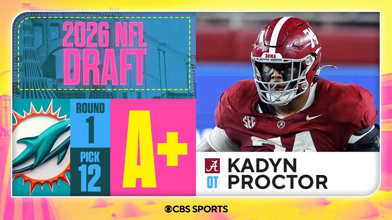 Dolphins select Kadyn Proctor No. 12 overall | 2026 NFL Draft Grades & Reaction
