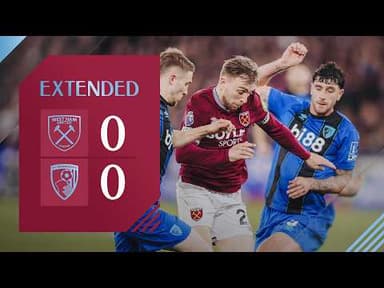 Hammers Frustrated By Cherries | West Ham 0-0 Bournemouth | Premier League Extended Highlights