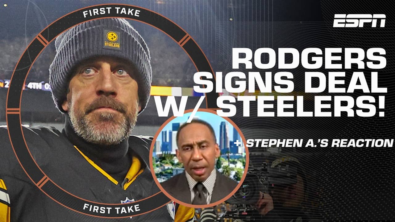 Aaron Rodgers signs 1-year contract with the Steelers π Stephen A. ISNβT excited π¬ | First Take