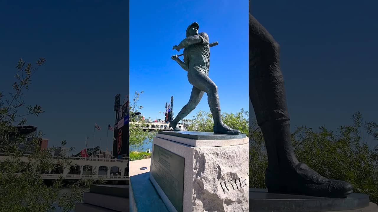 Across from Oracle Park stands Willie McCovey’s statue, whose name inspired the nearby McCovey Cove