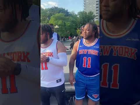 The Jalen Brunson lookalike contest in Manhattan was a success š (via @MereGorman/X)