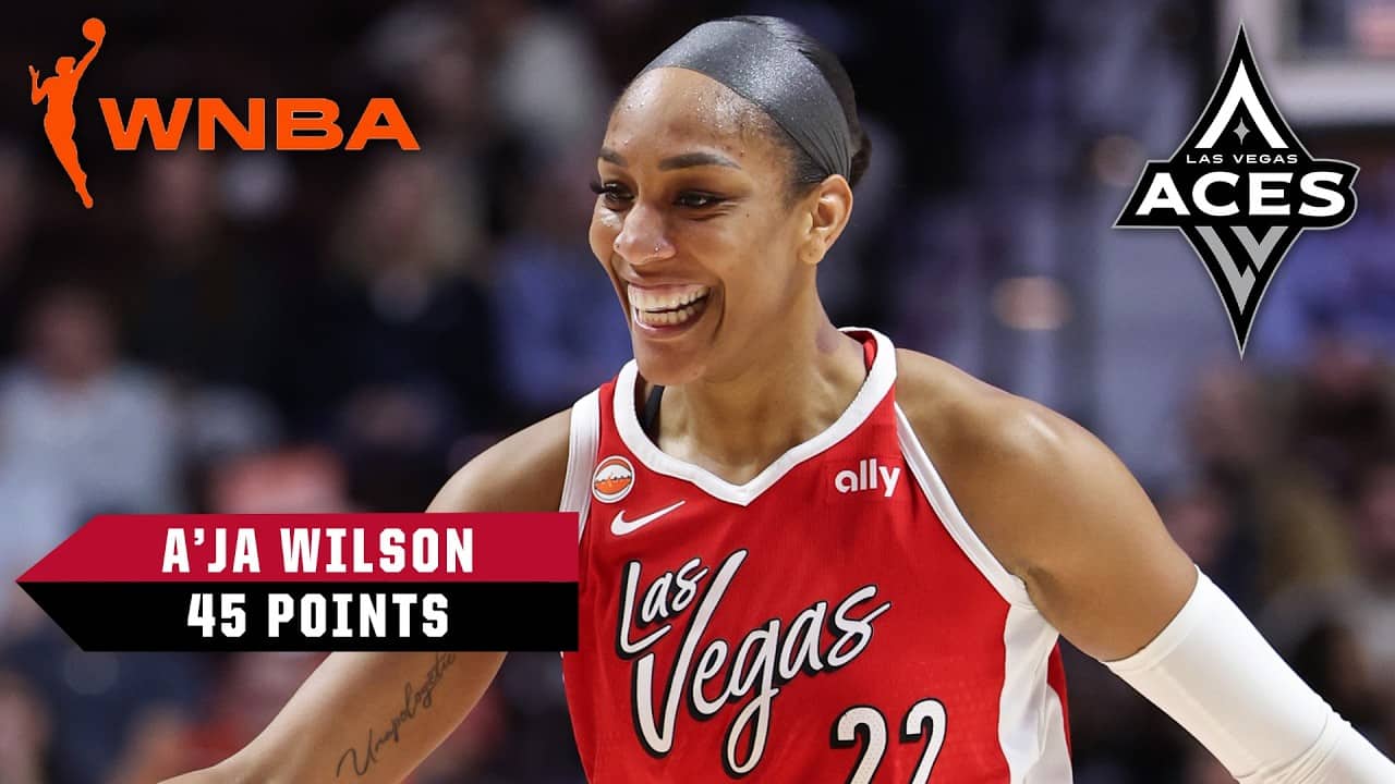 A'JA WILSON DROPS 45 PTS π€― 1st player in WNBA HISTORY with multiple 45-PT games π | WNBA on ESPN