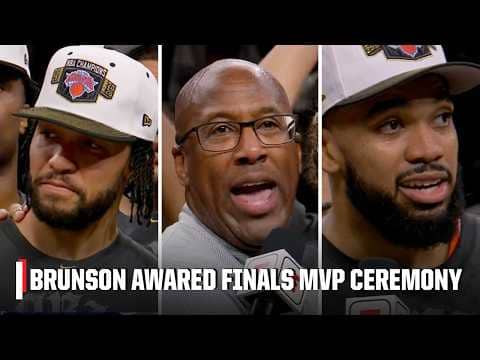 Jalen Brunson wins NBA Finals MVP + Mike Brown, KAT react to winning NBA title š | NBA on ESPN