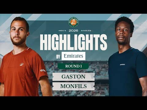 Hugo Gaston vs Gael Monfils | Round 1 Highlights | Roland-Garros 2026