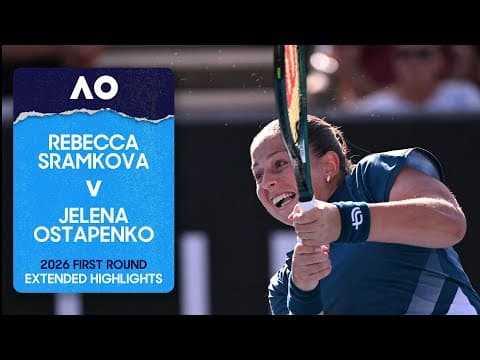 Rebecca Sramkova v Jelena Ostapenko Extended Highlights | Australian Open 2026 First Round