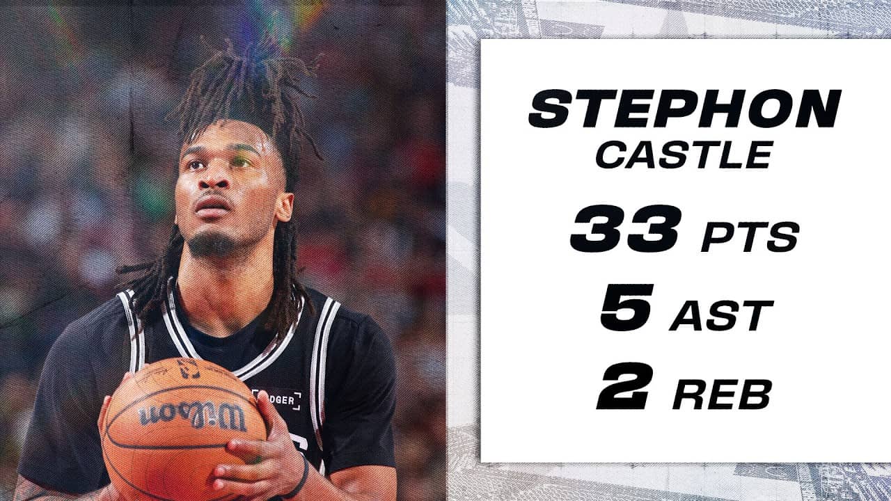 Stephon Castle Drops 33 Points in Spurs Comeback Win!