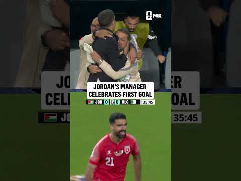 Jamal Sellami couldn't contain his excitement after Jordan found the back of the net 🇯🇴