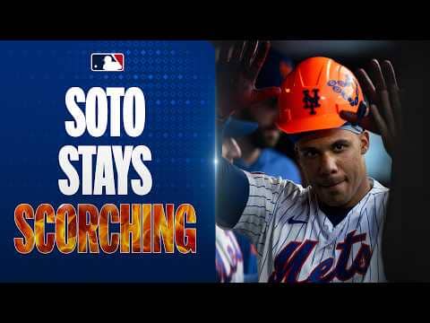 Soto stays RED HOT! 🔥 Juan Soto launches his 6th home run in his last 7 games for the Mets! 🍎
