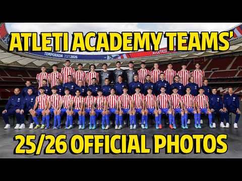Atlético de Madrid Academy teams' 2025/26 official photos