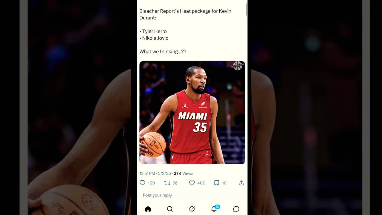 Interesting trade package from bleacher report involving Kevin Durant to the Miami Heat #nba #shorts
