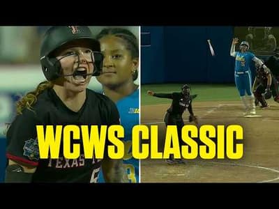 EPIC bat flip, full finish to Texas Tech-UCLA WCWS elimination game thriller