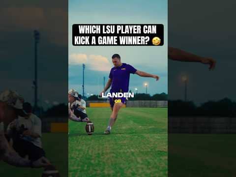 Which LSU Player Can Kick a Game Winner? 🤣