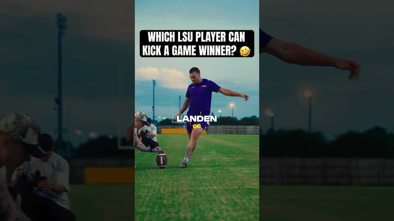 Which LSU Player Can Kick a Game Winner? 🤣