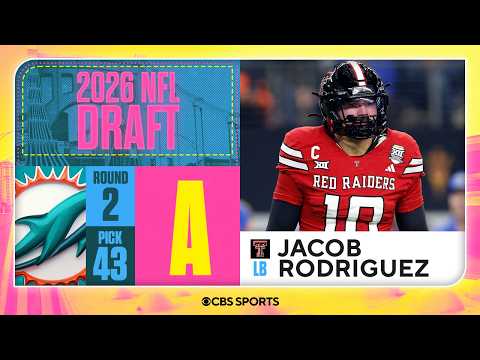 Dolphins select Jacob Rodriguez in Second Round | 2026 NFL Draft Grades & Reaction