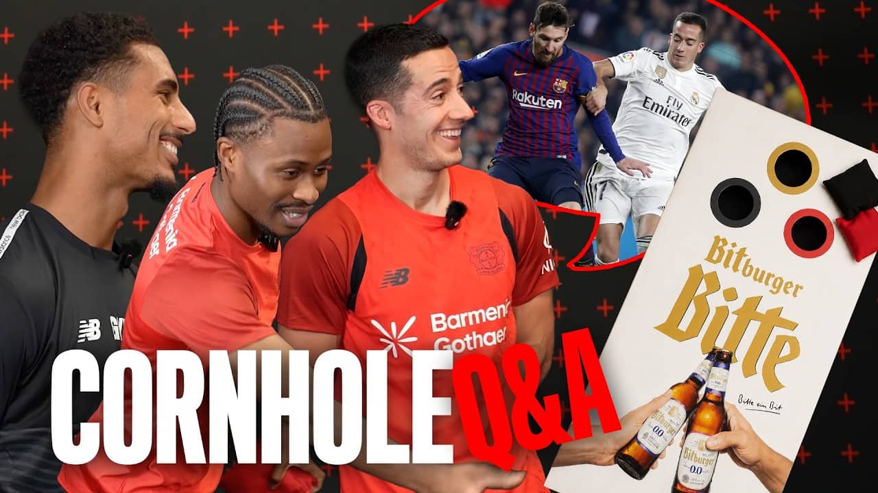 Sliding into Lucas Vazquez’s DMs?! 📩👀 | Bitburger Cornhole Q&A