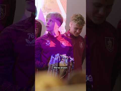 Our U21s celebrate their Premier League Cup victory with the first team 🏆