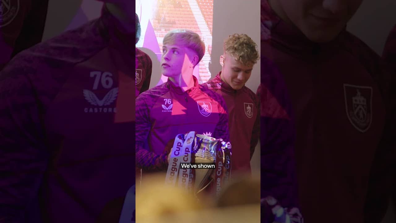 Our U21s celebrate their Premier League Cup victory with the first team 🏆