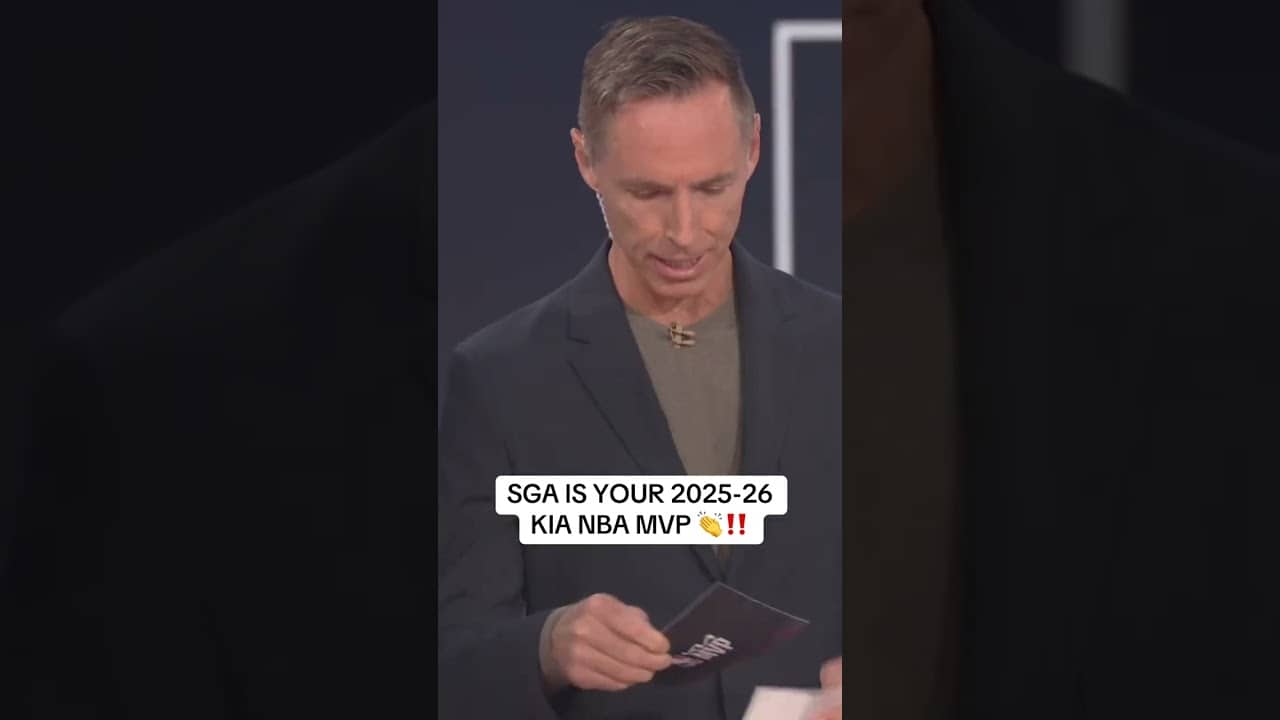 Shai Gilgeous-Alexander wins the 2025-26 @kia NBA MVP award 🙌