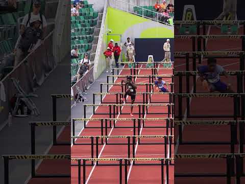 History before the final 🤯 Le’Ezra Brown raced to a 12.95 U20 American Record in the men’s 110mH 🇺🇸