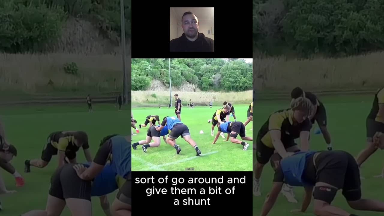 Practicing Scrum Shape - Rugby Warm Up #rugby