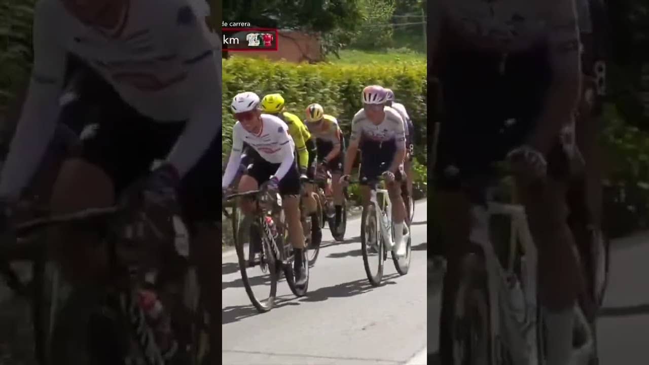 On the attack! 💥 Kasia Niewiadoma Phinney splits the peloton with 14km to go! 🚀