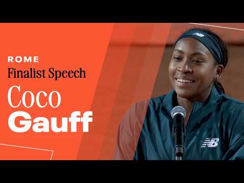 Coco Gauff Finalist Speech | 2026 Rome