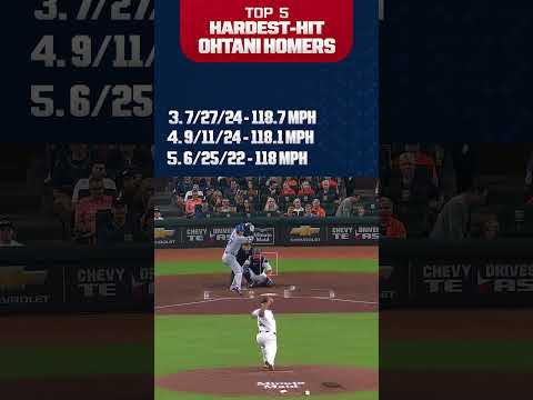 Shohei Ohtani's 5 hardest-hit homers.... so far