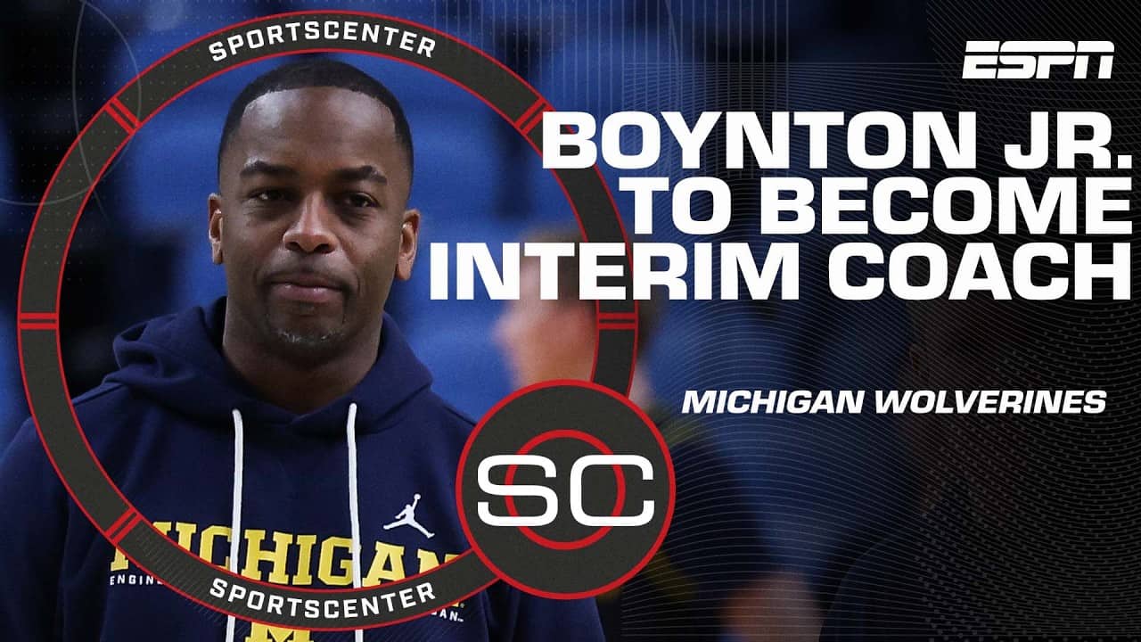 Michigan assistant Mike Boynton Jr. to become interim coach 🚨 | SportsCenter