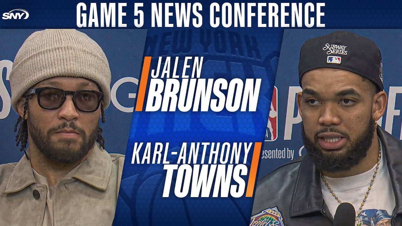 Jalen Brunson and Karl-Anthony Towns on Knicks Game 5 win over Hawks