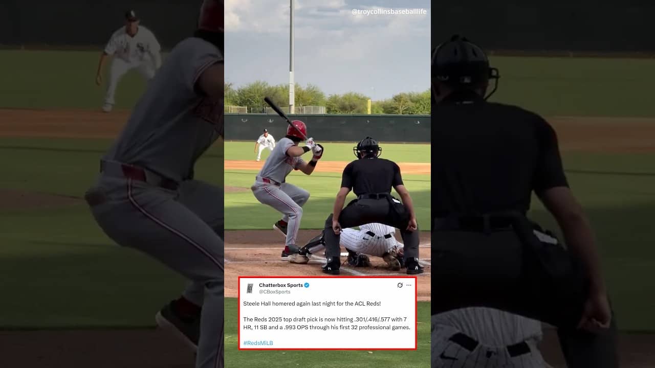Cincinnati Reds 2025 Top Draft Pick Steele Hall is ON FIRE in Arizona Complex League! #RedsMiLB