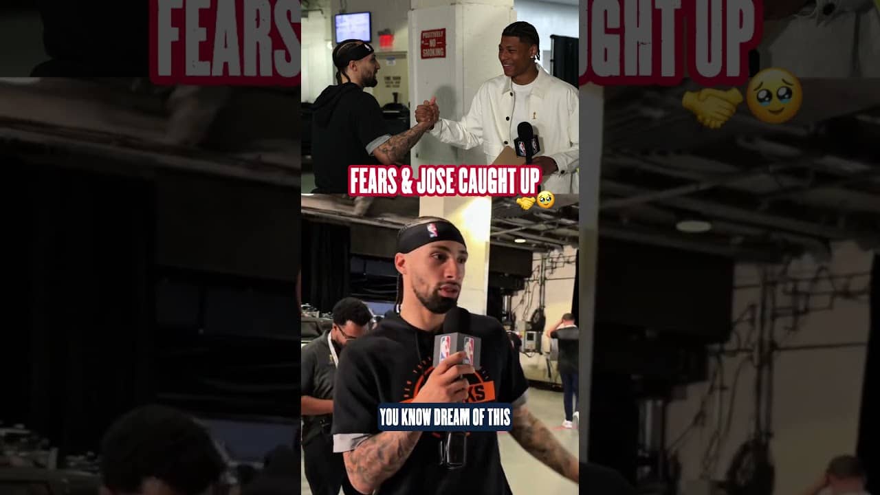 Jeremiah Fears interviews Jose Alvarado at NBA Finals #nba #pelicans