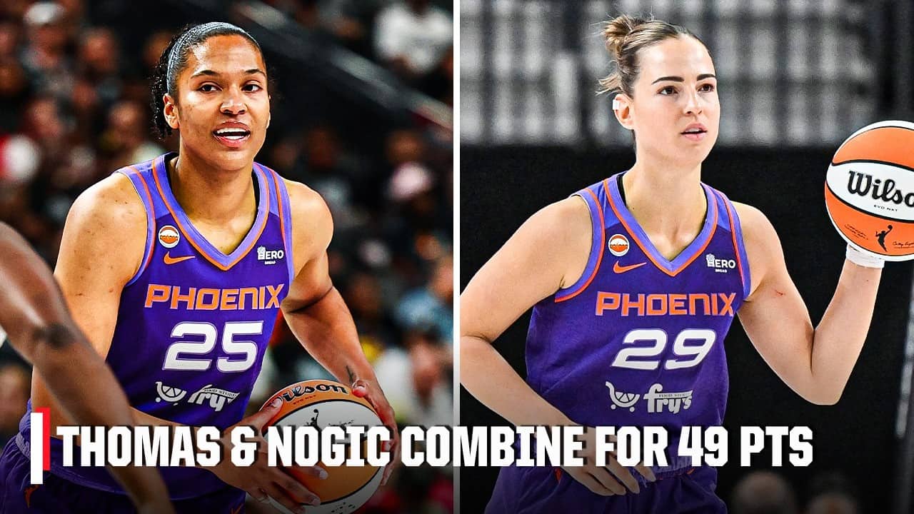 Alyssa Thomas and Jovana Nogic combine for 49 PTS in the Mercury’s 1st win of the season 🔥