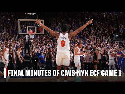 🚨 FINAL MINUTES + OVERTIME of thrilling Cavaliers-Knicks ECF Game 1 | NBA on ESPN