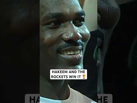 Hakeem Olajuwon and the Rockets secure there first NBA championship