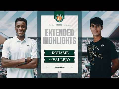 Moise Kouame vs Adolfo Daniel Vallejo | Round 2 Extended Highlights | Roland-Garros 2026