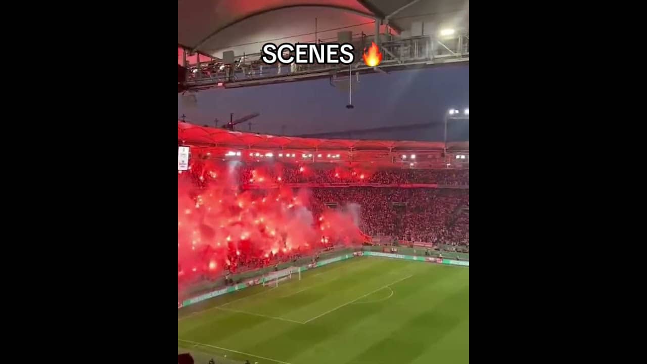The crowd for Stuttgart and Freiburg in the German Cup π€© π (via @itsarchiert/TT)