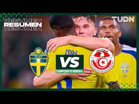 Suecia aplasta 5-1 a Túnez en su primer partido del grupo F